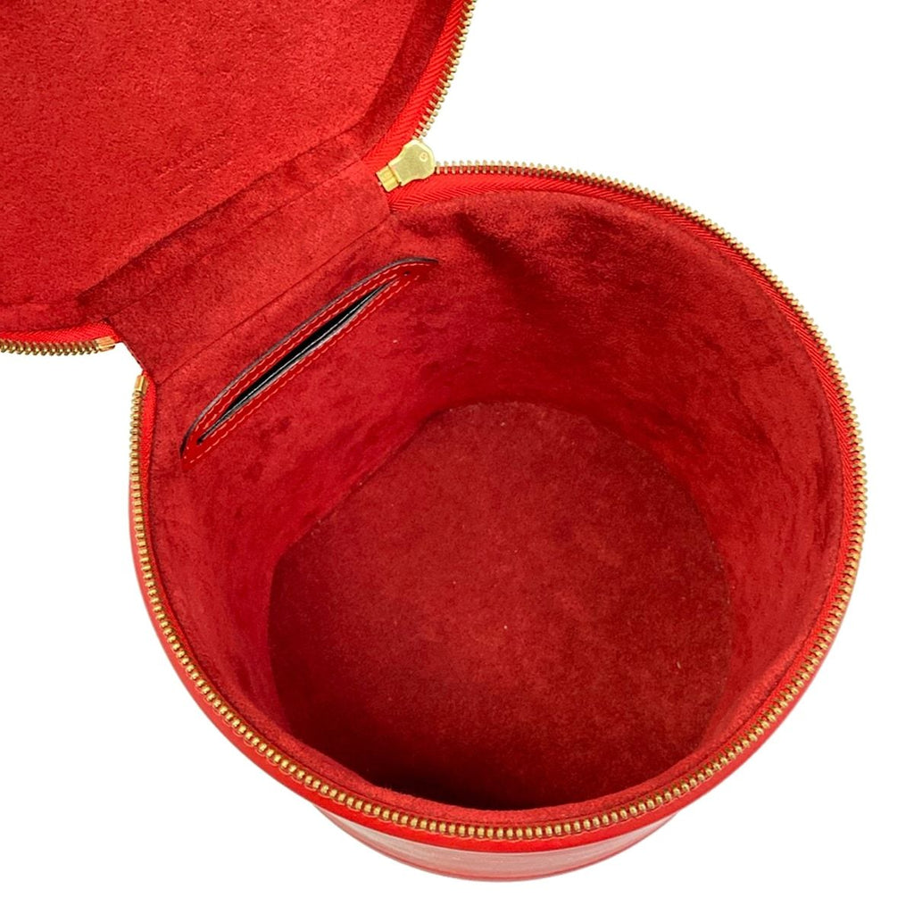 Louis Vuitton Vanity Bag Epi Cannes Castilian Red Leather — view 7
