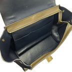 Celine Handbag Trapeze Ivory Khaki Gray Dark Navy Leather — view 7