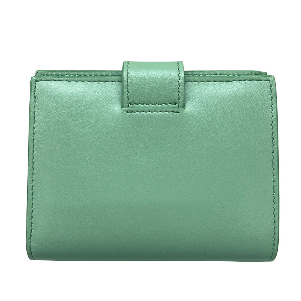 Prada Bifold Wallet Light Green Leather — view 2