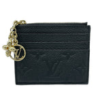 Louis Vuitton Coin Case Monogram Empreinte Card Holder Flora Noir Leather