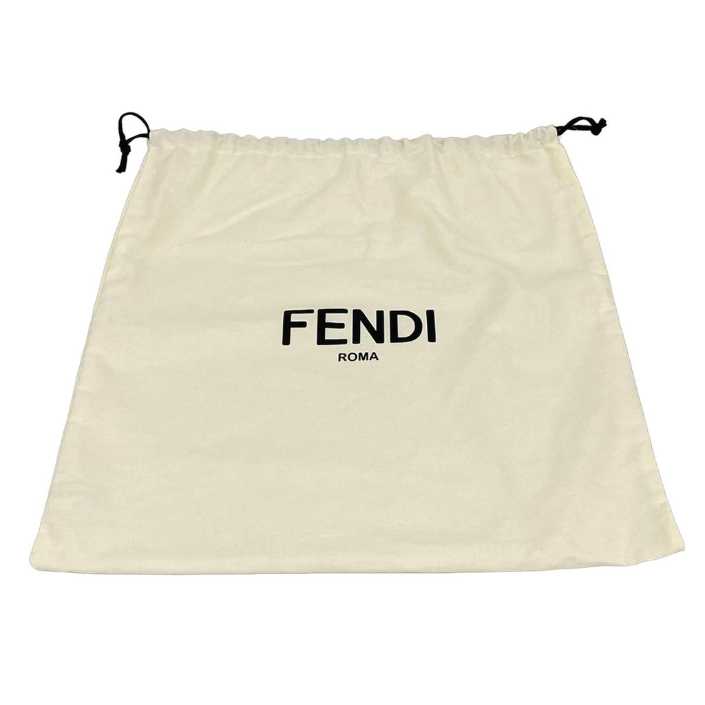 Fendi Tote Flip Logo Beige Yellow Leather — view 8