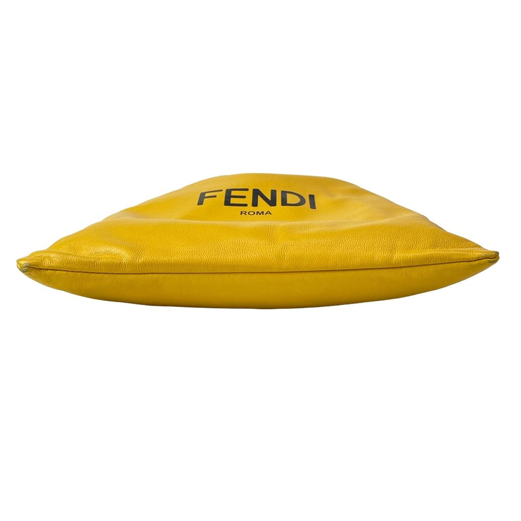 Fendi Shoulder Bag Slim Clutch Dark Yellow Strap Removable Leather — view 5