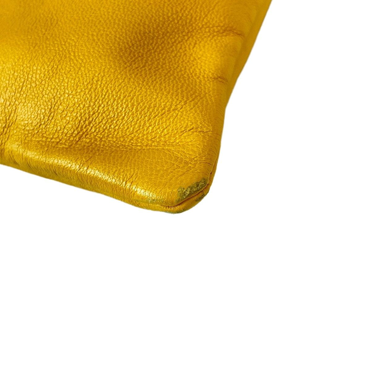Fendi Shoulder Bag Slim Clutch Dark Yellow Strap Removable Leather — view 6