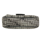 Fendi Shoulder Bag Baguette Chain Midi Dark Gray Cotton Leather — view 5