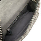 Fendi Shoulder Bag Baguette Chain Midi Dark Gray Cotton Leather — view 7