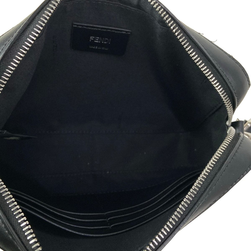 Fendi Shoulder Bag Camera Case Zucca Pattern Dark Gray Leather — view 7