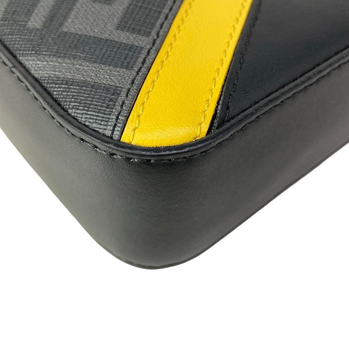 Fendi Shoulder Bag Camera Case Zucca Pattern Dark Gray Leather — view 6