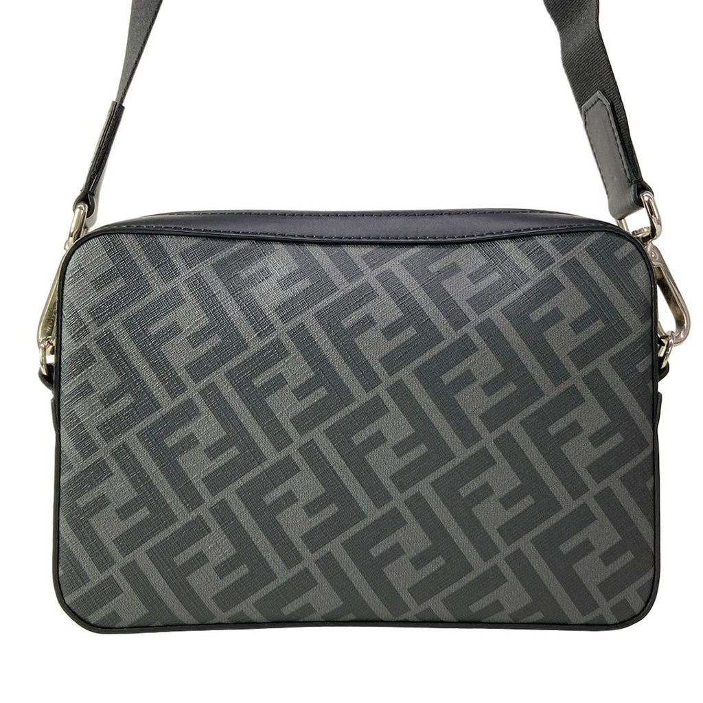 Fendi Shoulder Bag Camera Case Zucca Pattern Dark Gray Leather — view 3
