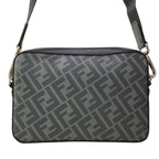 Fendi Shoulder Bag Camera Case Zucca Pattern Dark Gray Leather — view 3