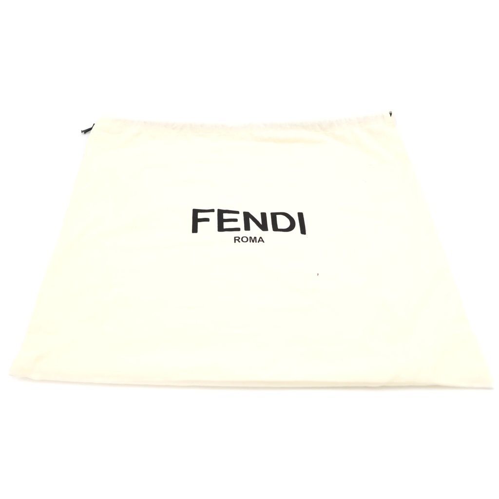 Fendi Zucca Pattern 2-Way Tote Shoulder Bag Brown Canvas Leather Silver — view 8