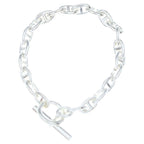 Hermes Chaine D'ancre TPM Bracelet Silver