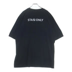 Fendi Staff Only on Backprint T-Shirt Short Sleevekuru Neckcut and Sew Black