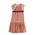 Fendi Silk Puri Contrast Short Sleeve Dress 36 Pink — view 2
