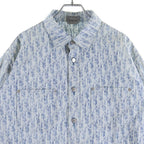 Dior Oblique Cotton Denim Jacket Long Sleeve Shirt 39 Blue — view 3