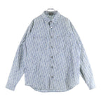 Dior Oblique Cotton Denim Jacket Long Sleeve Shirt 39 Blue