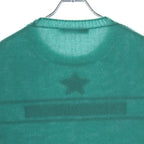 Dior Logo Signature Cashmere Short Sleeveknit Shaw Tosuri Bud Sweater Green — view 4