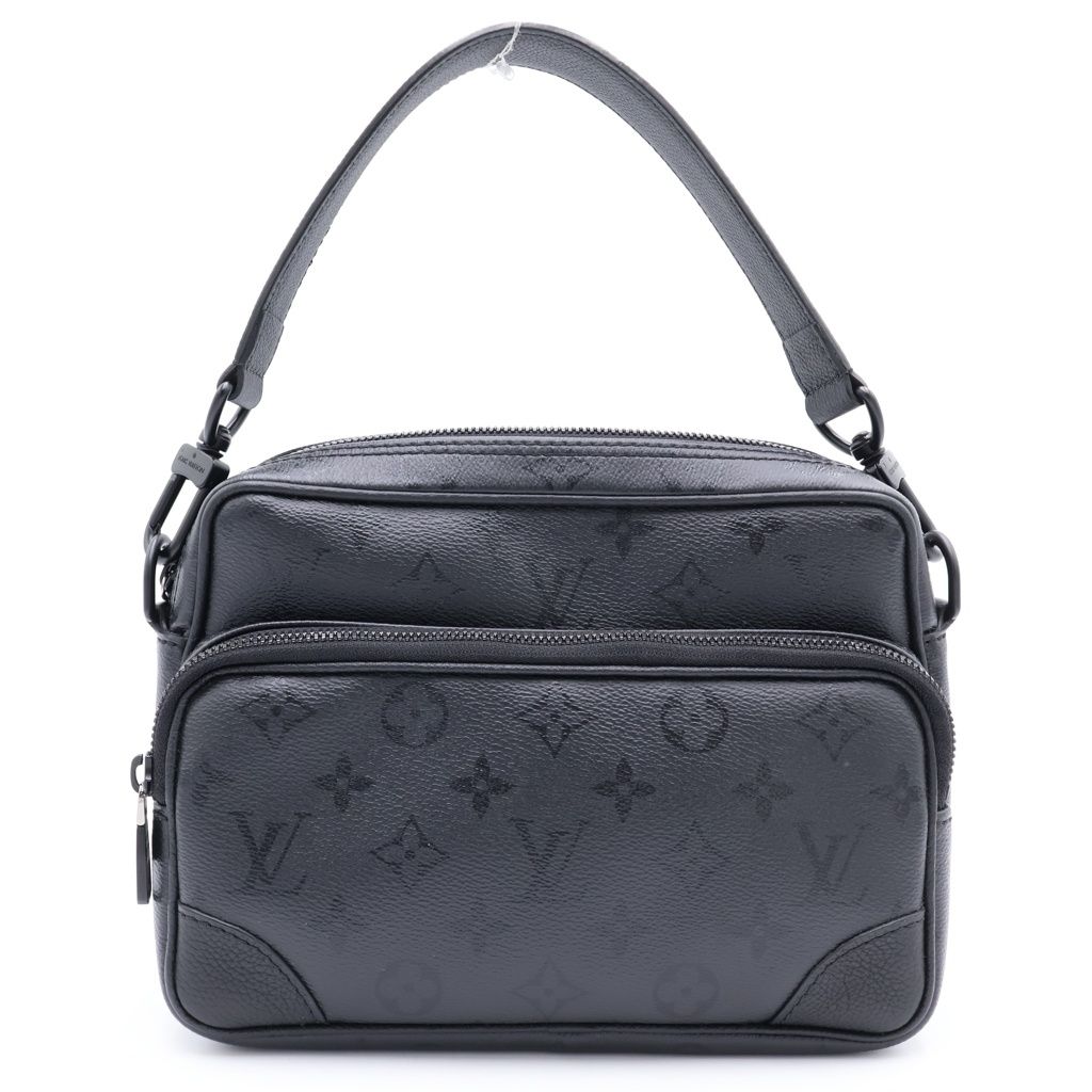 Louis Vuitton Monogram Nile Leather 2-Way Shoulder Bag Black