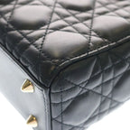 Dior Didi 2-Way Shoulder Bag Black Lambskin Gold — view 6