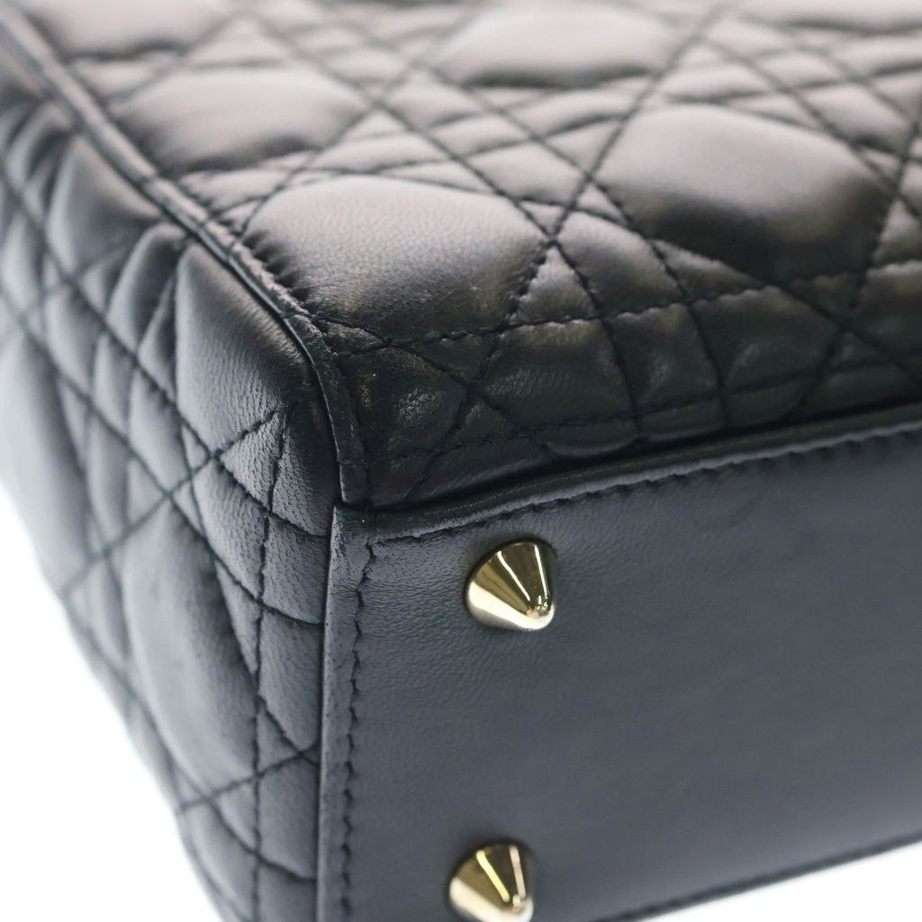 Dior Didi 2-Way Shoulder Bag Black Lambskin Gold — view 5