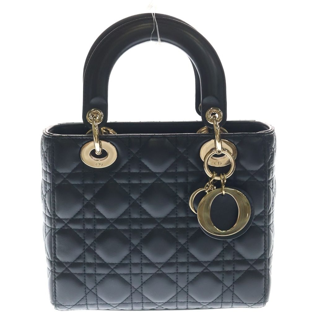 Dior Didi 2-Way Shoulder Bag Black Lambskin Gold