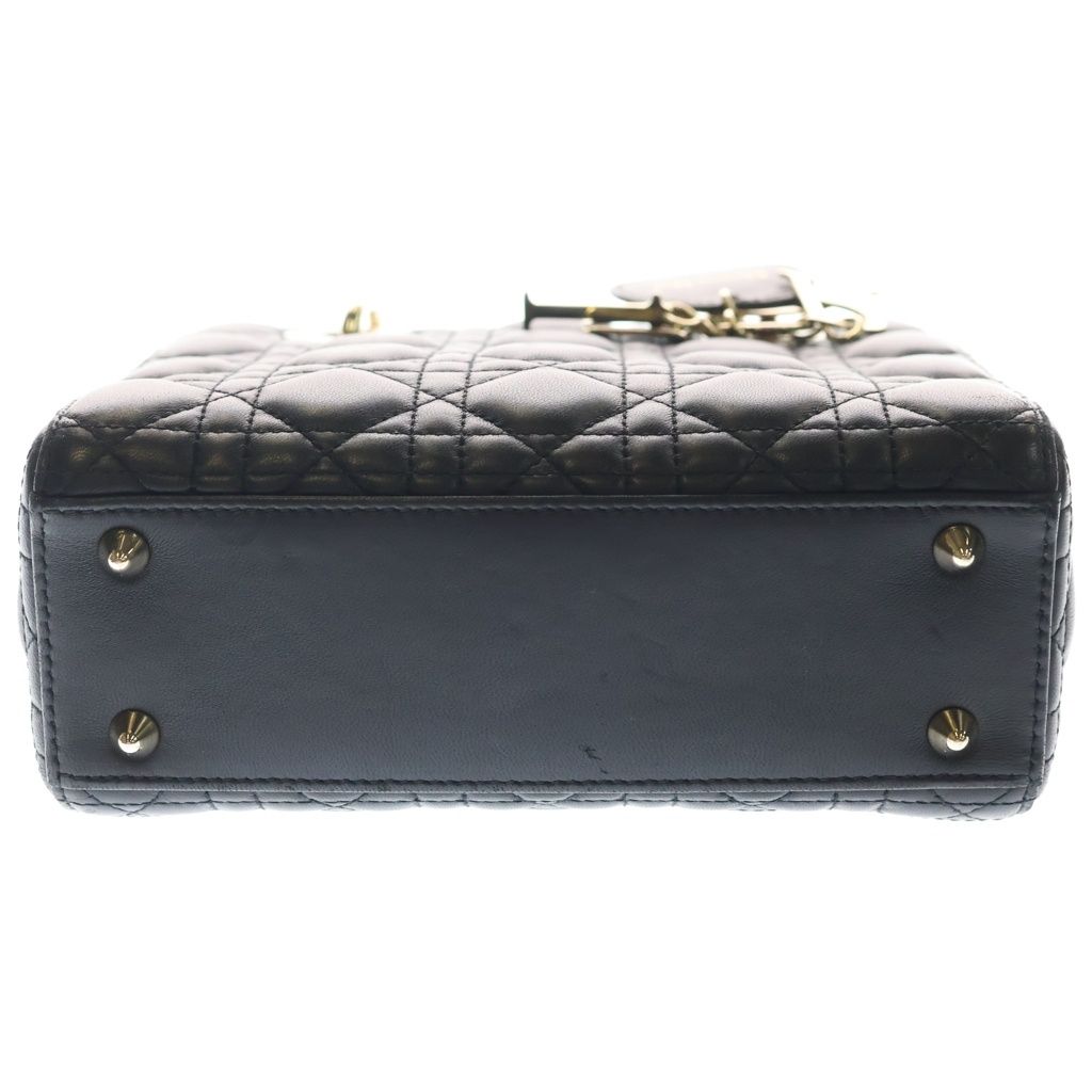 Dior Didi 2-Way Shoulder Bag Black Lambskin Gold — view 4