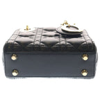 Dior Didi Cannage Micro Leather 2-Way Shoulder Bag Black Gold — view 4