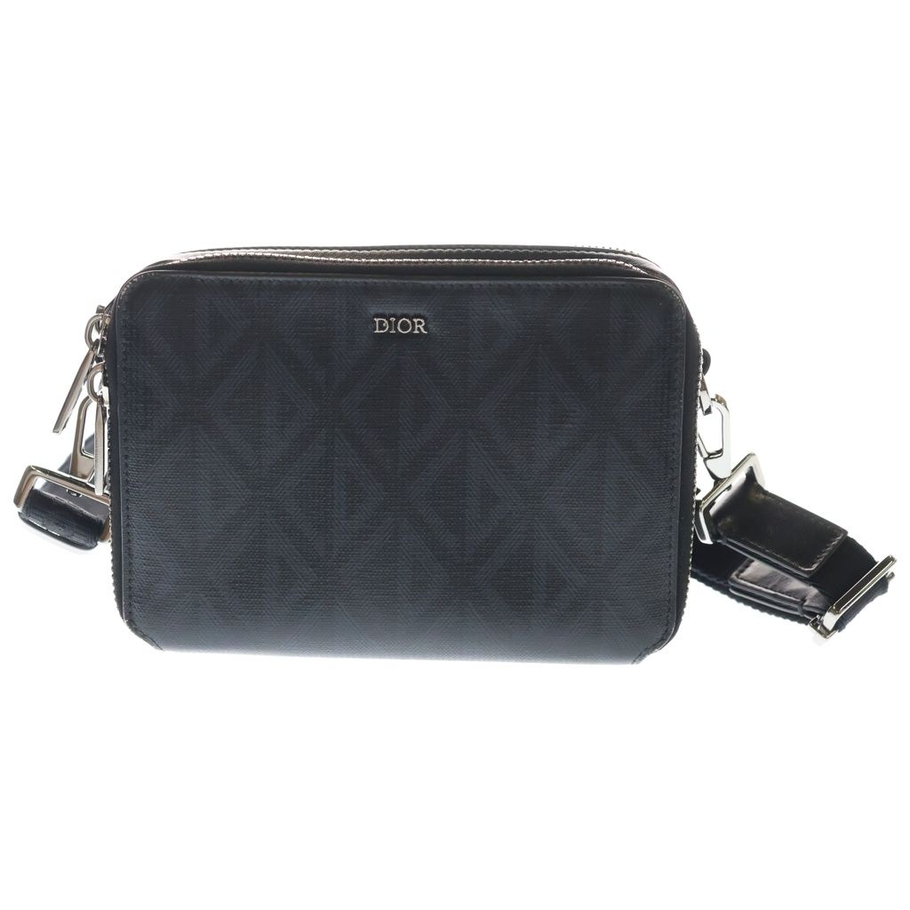Dior Messenger Back Shoulder CD Diamond Leather Black