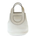 Hermes in the Loop 18 Taurillon Clemence Veau Gold Handbag White