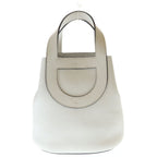 Hermes in the Loop 18 Taurillon Clemence Veau Gold Handbag White