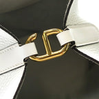 Hermes in the Loop 18 Taurillon Clemence Veau Gold Handbag White — view 6