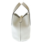 Hermes in the Loop 18 Taurillon Clemence Veau Gold Handbag White — view 3