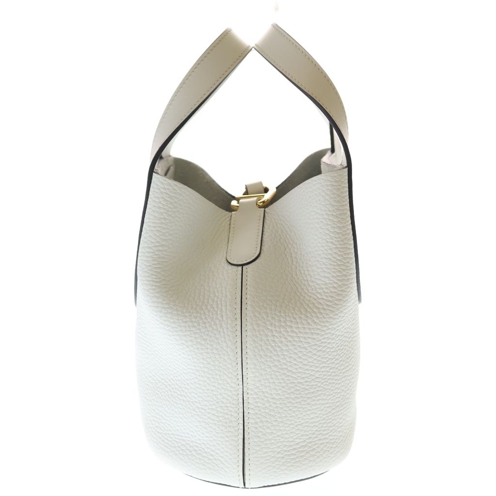 Hermes in the Loop 18 Taurillon Clemence Veau Gold Handbag White — view 3