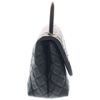 Chanel Herehandle 29 Shoulder Bag Caviar Leather Gold Black Stand — view 3