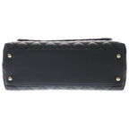 Chanel Herehandle 29 Shoulder Bag Caviar Leather Gold Black Stand — view 4