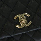 Chanel Herehandle 29 Shoulder Bag Caviar Leather Gold Black Stand — view 6