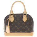Louis Vuitton Monogram Alma BB Leather 2-Way Shoulder Bag Brown