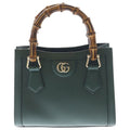 Gucci Diana Tote Back 2-Way Handback Bamboo Leather Green