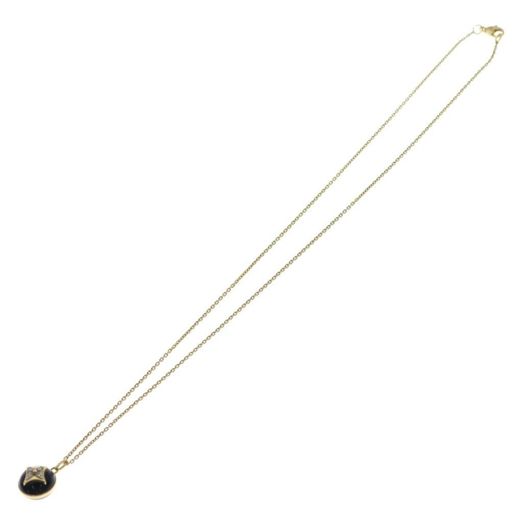 Louis Vuitton Pendentif PM Blossom Diamond Necklace 18k Yellow Gold Black — view 2