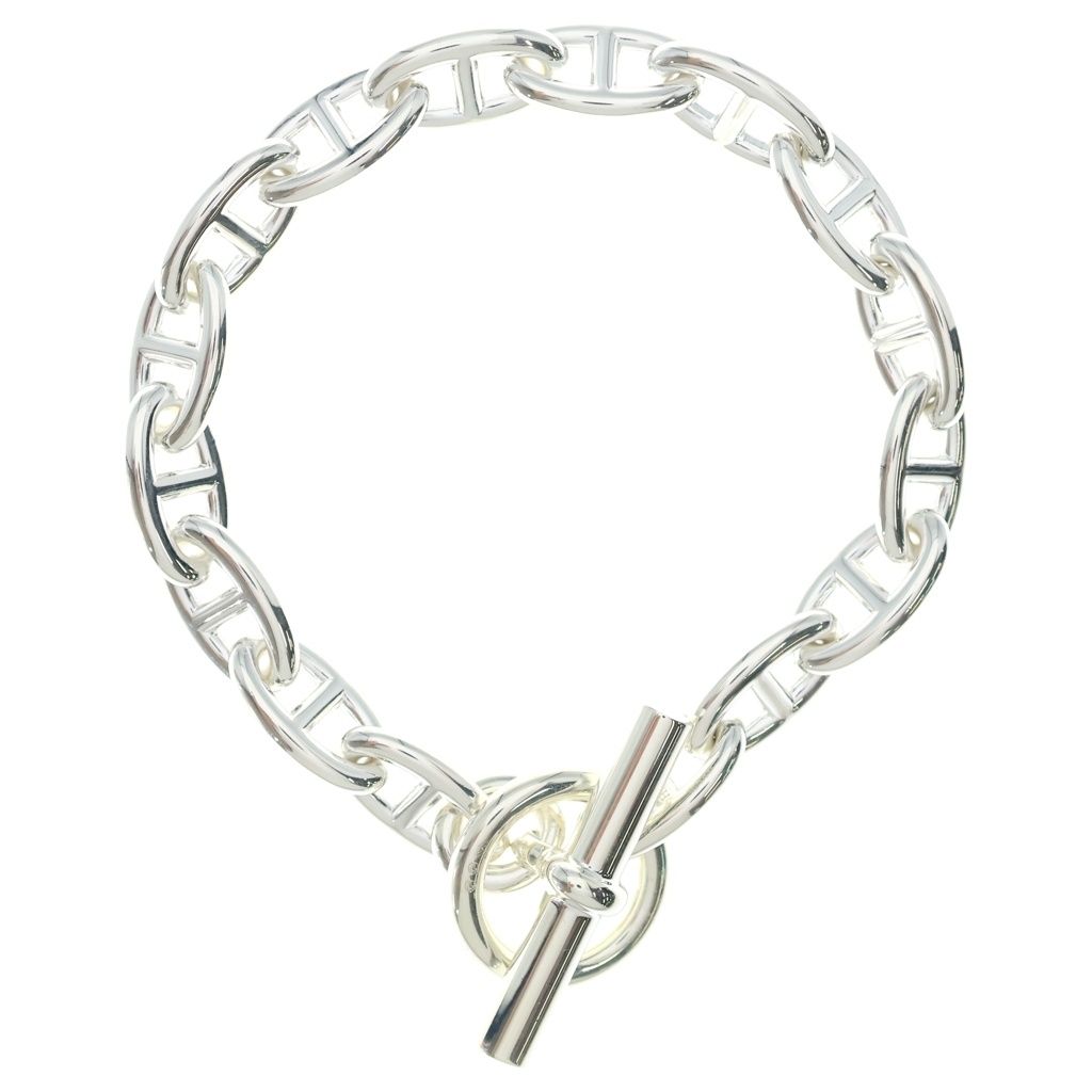 Hermes Chaine D'ancre GM Chain Bracelet Silver