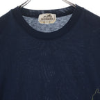 Hermes Short Sleeve Kuru Neck T-Shirt Navy — view 3