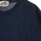 Hermes Short Sleeve Kuru Neck T-Shirt Navy — view 4