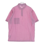 Hermes Embroidery Chest Pocket Short Sleeve Polo Shirt Pink — view 2