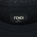 Fendi Logo Patch Short Sleeve Kuru Neck T-Shirt Black — view 6