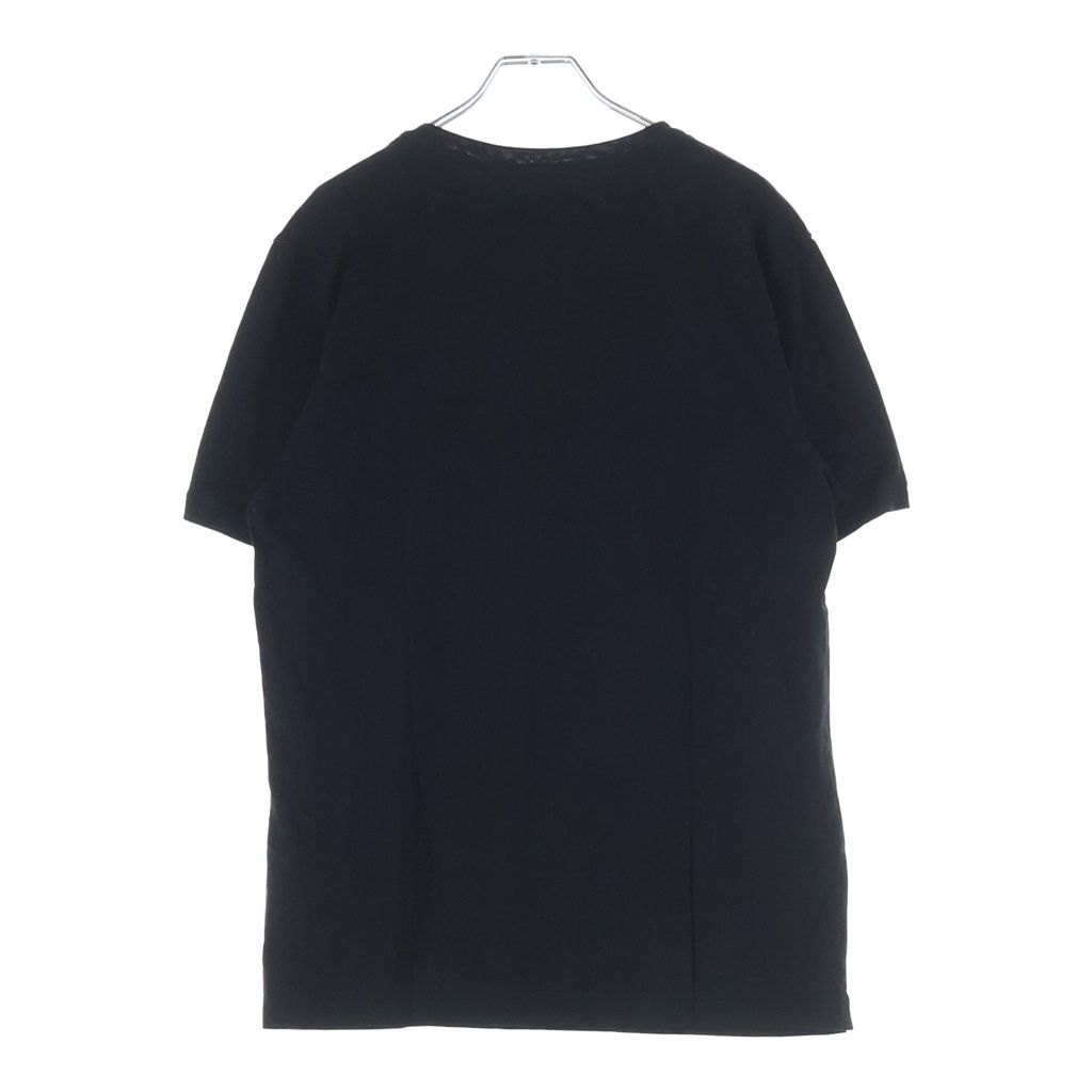 Fendi Logo Patch Short Sleeve Kuru Neck T-Shirt Black — view 2