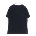 Fendi Logo Patch Short Sleeve Kuru Neck T-Shirt Black