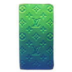 Louis Vuitton Wallet Taurillon I Illusion Portefeuille Brazza Blue Vert