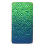 Louis Vuitton Wallet Taurillon I Illusion Portefeuille Brazza Blue Vert — view 2