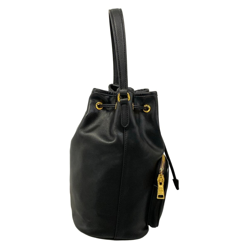 Prada Handbag Duet Black Drawstring Leather — view 2