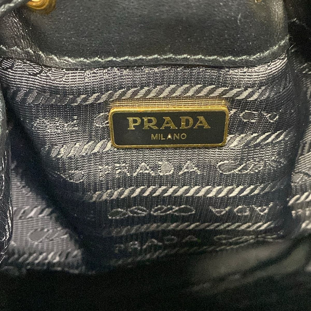 Prada Handbag Duet Black Drawstring Leather — view 9