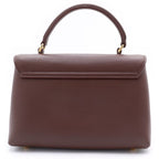 Celine Tee Triomphe 2-Way Shoulder Bag Brown Leather Gold — view 2
